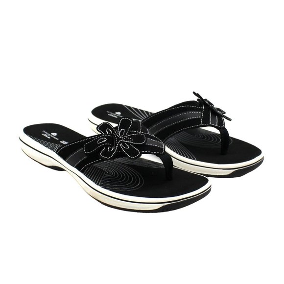 Clarks Shoes - Womens Clarks(R) Cloudsteppers Brinkley Flora Flip Flops